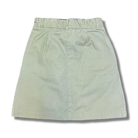 🌟 IZOD School Uniform Girl's A-Line Skirt Beige Knee Length Size 7 Zip Closure 🌟 - Picture 4 of 4